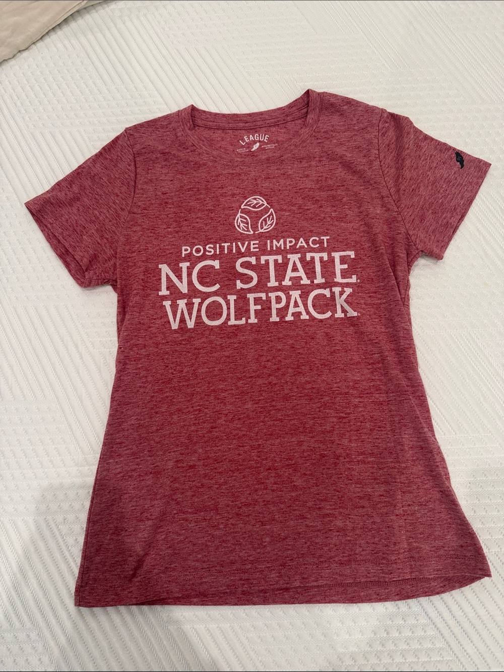 League NC State Wolfpack Women's Heather Red Short Sleeve Tee